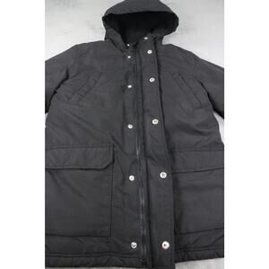 Old Navy Kids Winter Parka Jacket Black Hooded Water Resistant Size L (10-12)